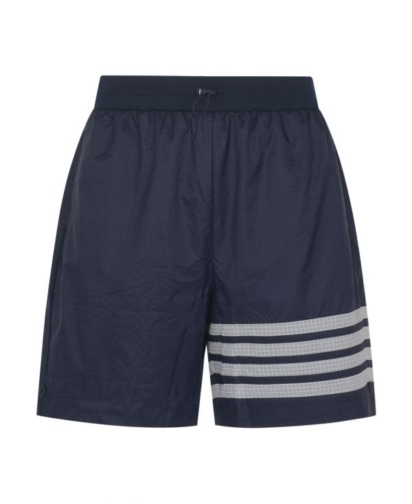 MID THIGH SHORTS W/ 4 BAR IN ULTRA LIGHT NYLON RIPSTOP LINED IN LOOPBACK