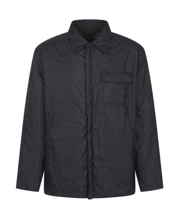 Reversible nylon jacket with Toile iconographe pattern