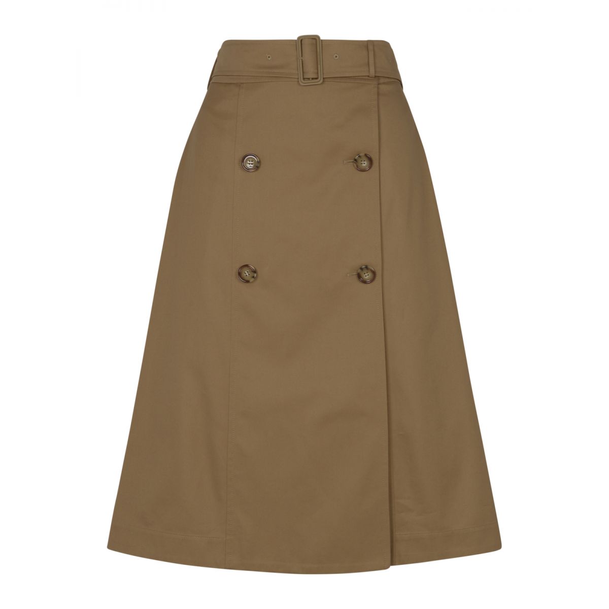 BURBERRY - Cotton Gabardine Trench Skirt