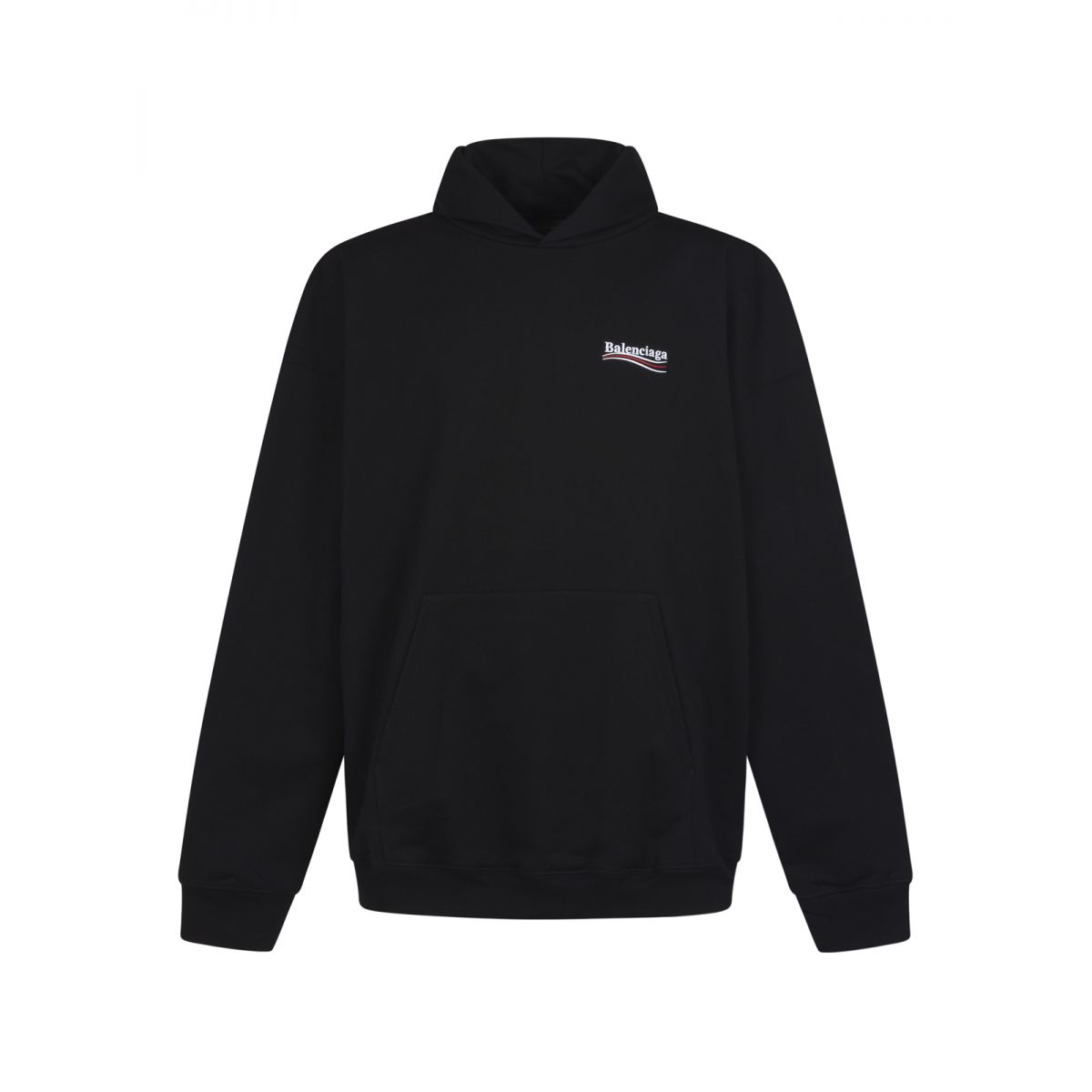 BALENCIAGA - Embroidered Political Campaign Large Fit Hoodie in Black