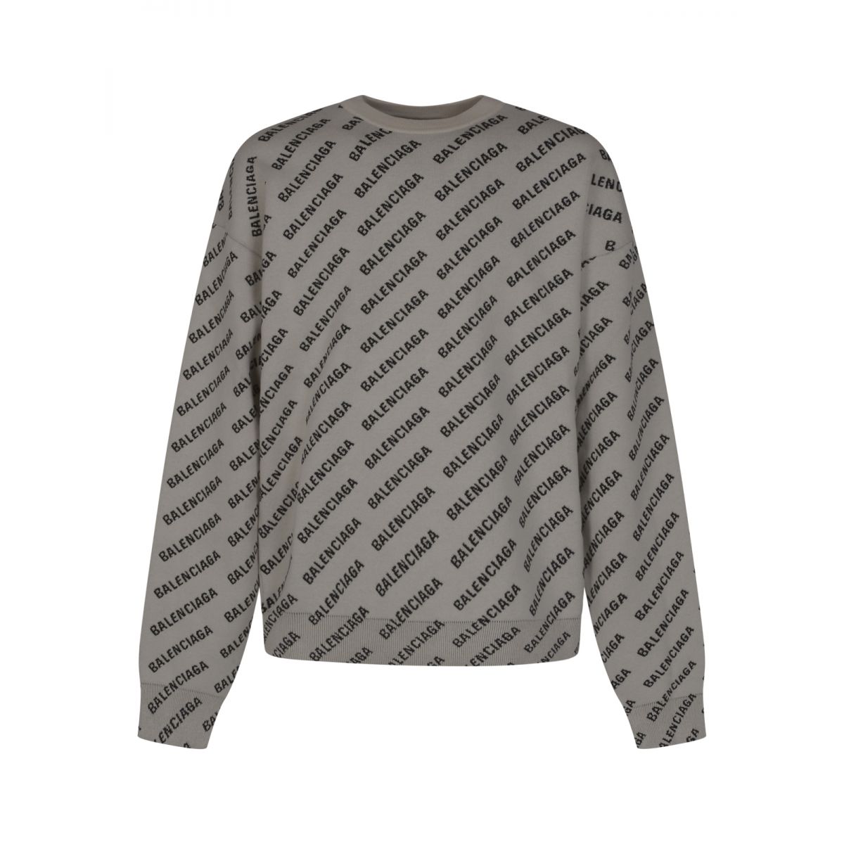 BALENCIAGA - All-over logo-print knit jumper