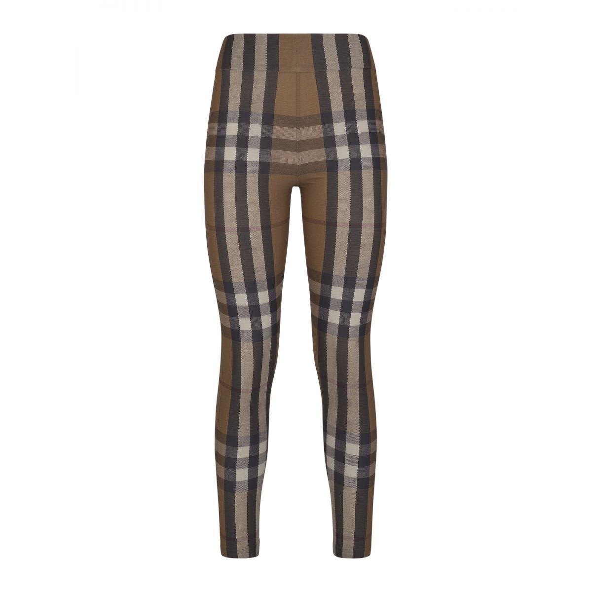 BURBERRY - Check stretch jersey leggings
