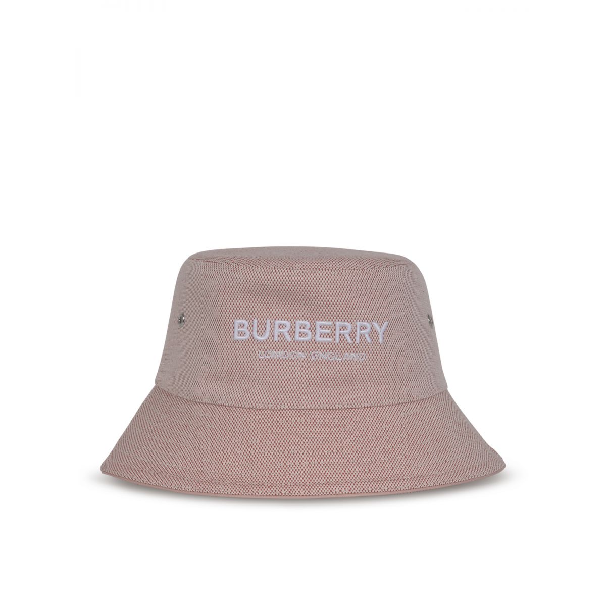 BURBERRY - Cotton canvas bucket hat with embroidered logo