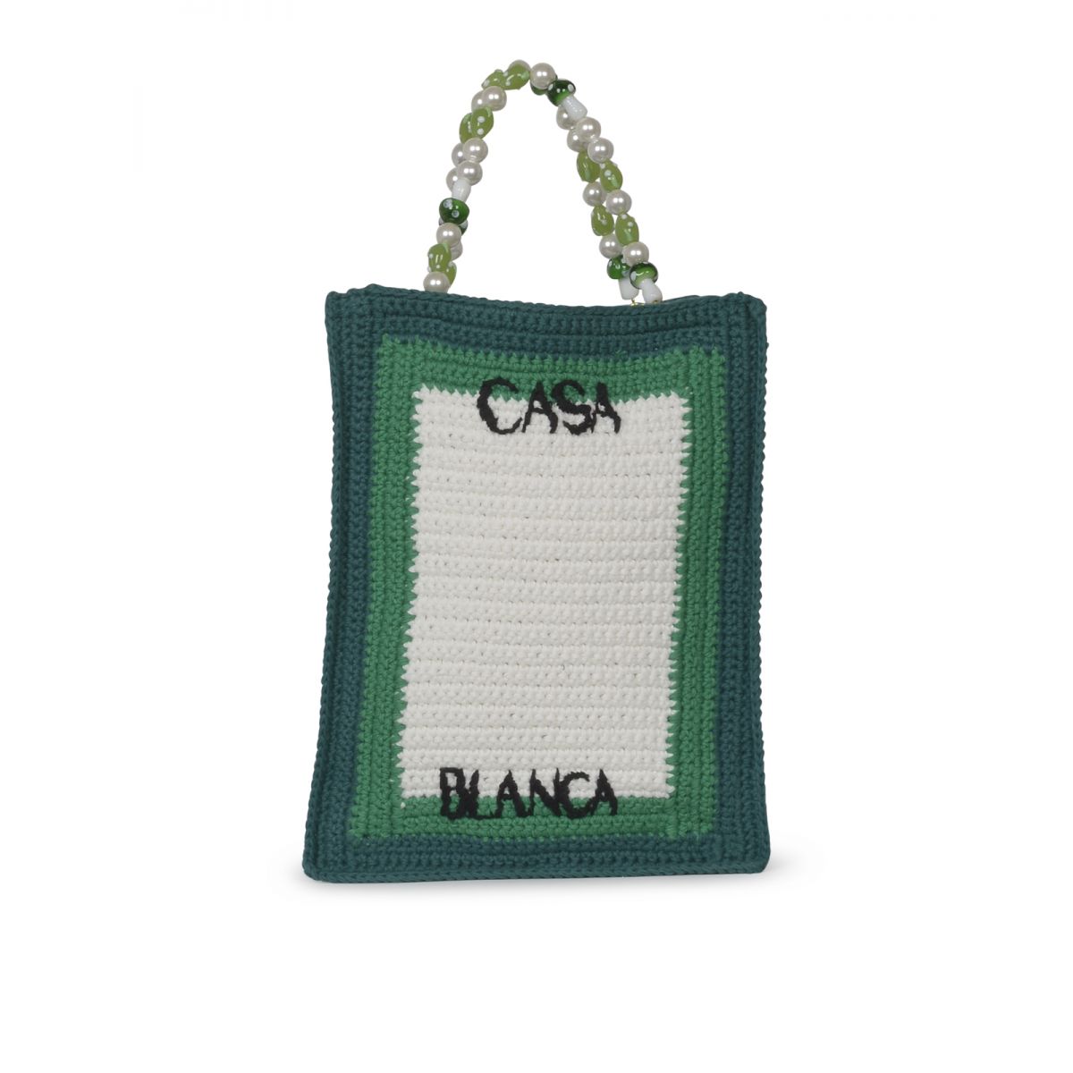 CASABLANCA - Tennis Club crochet-knit tote bag