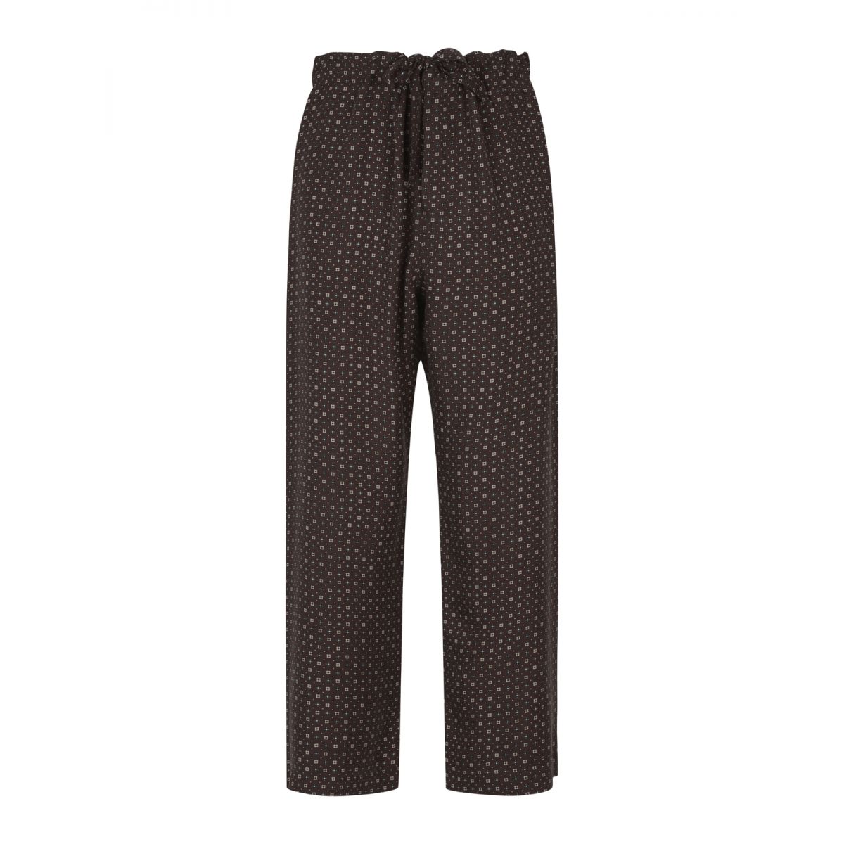 MAISON MARGIELA - Geometric-pattern drawstring silk trousers