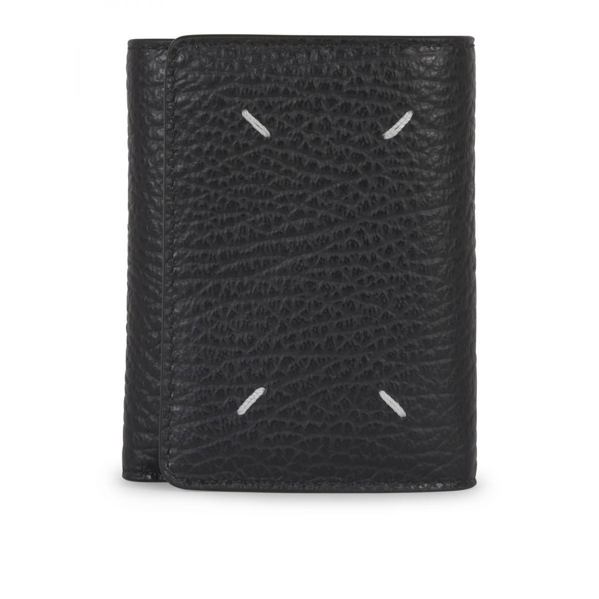 MAISON MARGIELA - Four-stitch grained-leather wallet.