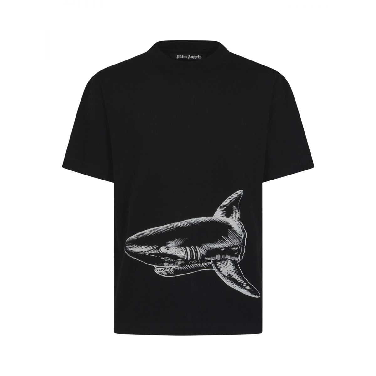 PALM ANGELS - Shark-print organic cotton T-shirt