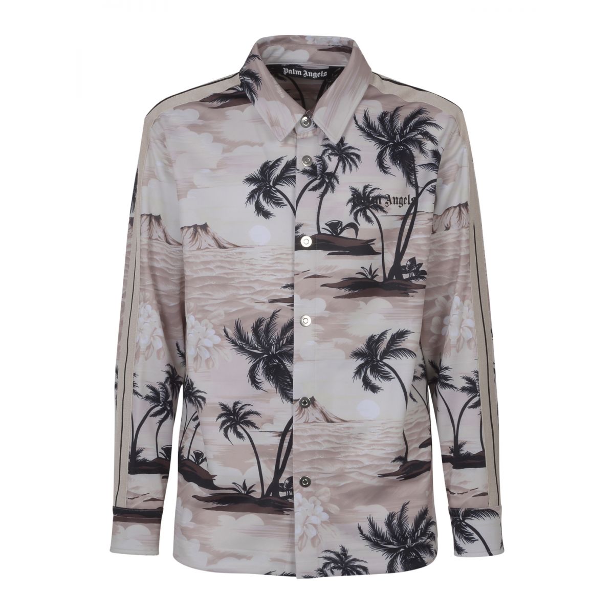 PALM ANGELS - Palm-print long-sleeved shirt
