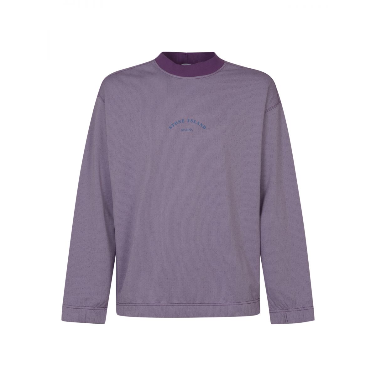 STONE ISLAND - Logo-print long-sleeve sweatshirt