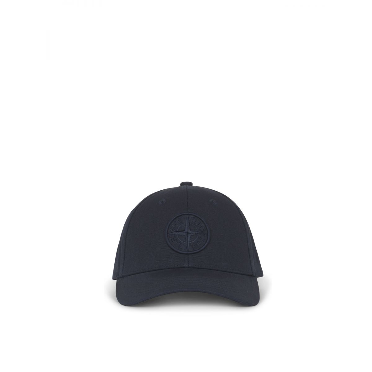 STONE ISLAND - Navy baseball cap with logo