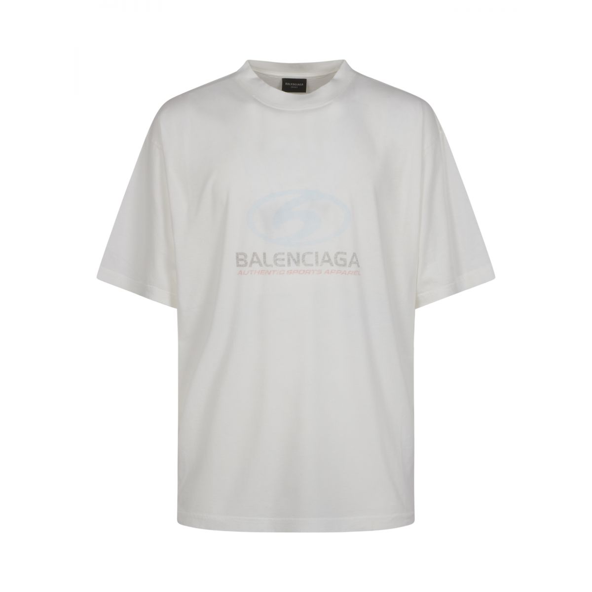 BALENCIAGA - White medium fit surfer t-shirt
