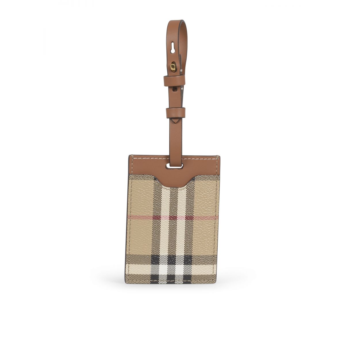 BURBERRY - check leather tag