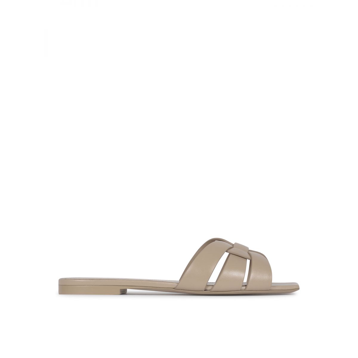 SAINT LAURENT - Tribute flat mules in smooth leather